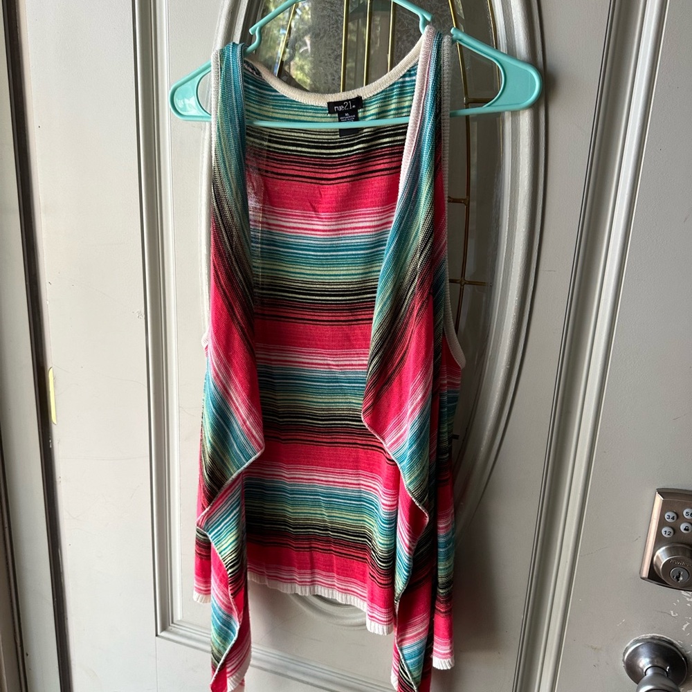 Aztec, striped and bright sweater vest